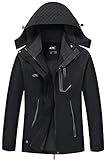 Diamond Candy Womens Rain Jacket Waterproof Winter Coat with Hood Windproof...