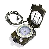 GWHOLE Military Lensatic Sighting Compass Waterproof for Outdoor Activities