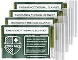 Swiss Safe Emergency Mylar Thermal Blankets + Bonus Gold Foil Space Blanket....