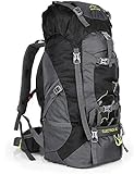 OUTLIFE Hiking Backpack 60L Lightweight Water Reasistant Trekking Bag Durable...