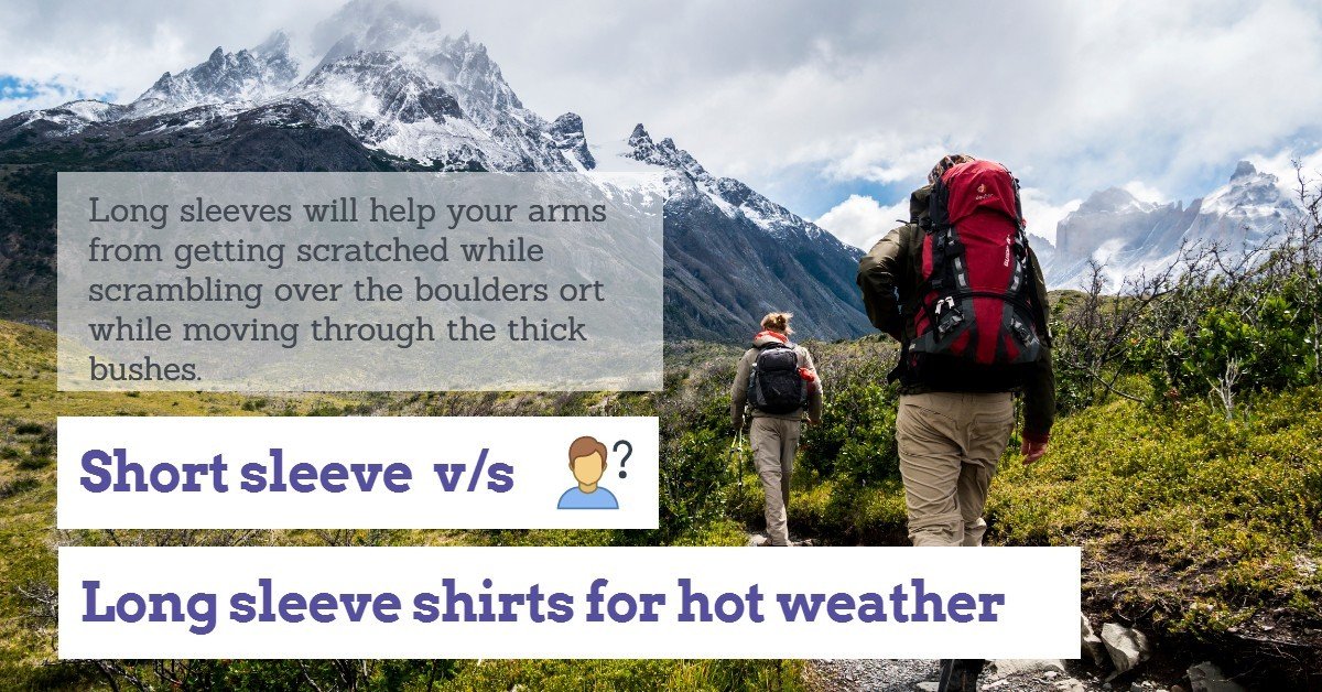 Short sleeve or Long sleeve shirt for hot weather